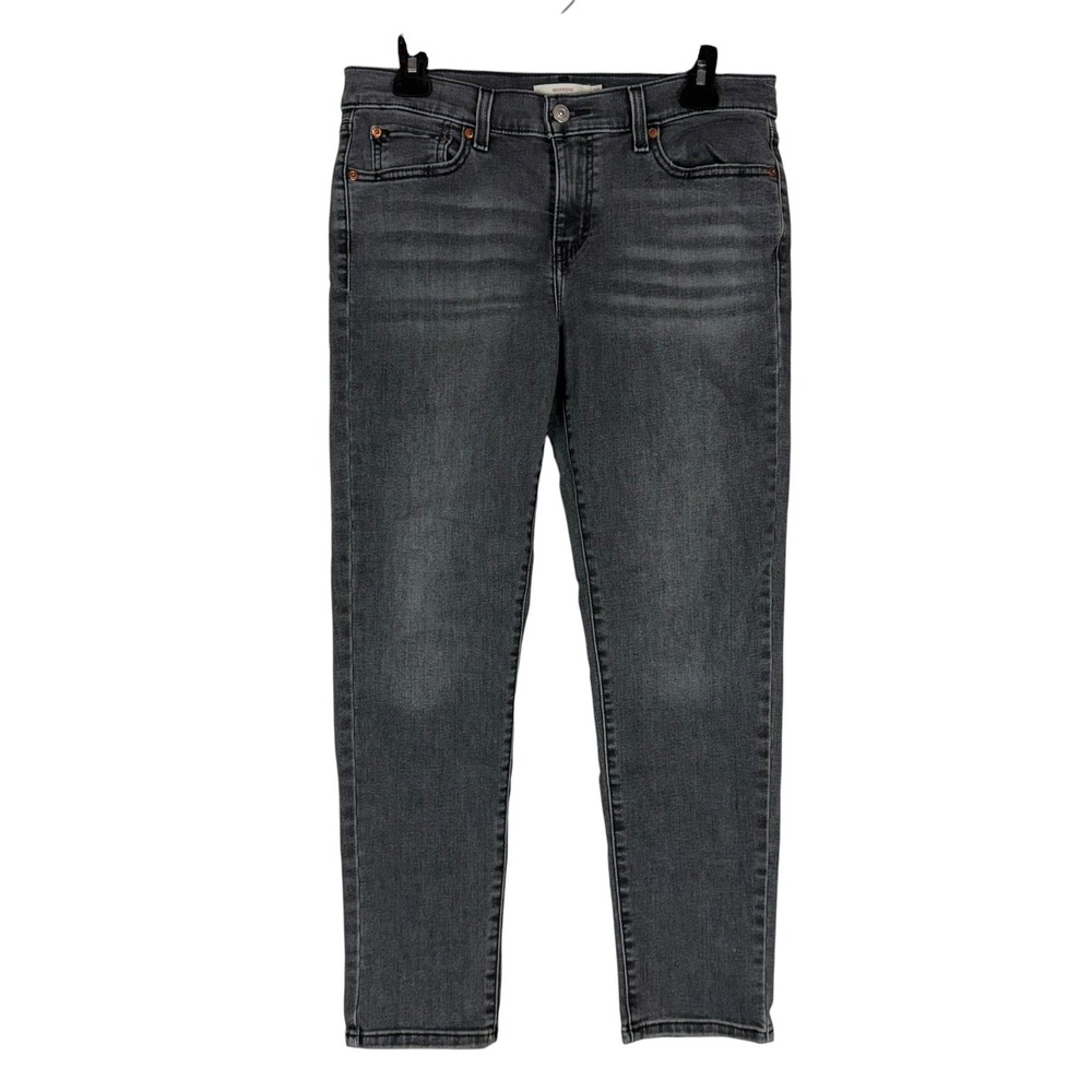 Levi's Boyfriend Jeans Womens 29 Charcoal Wash Mid‎ Rise Relaxed Stretch Denim